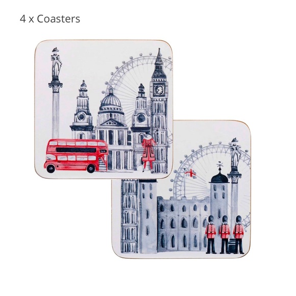 Set of 4 James Sadler Coasters NEW - Picture 1 of 3